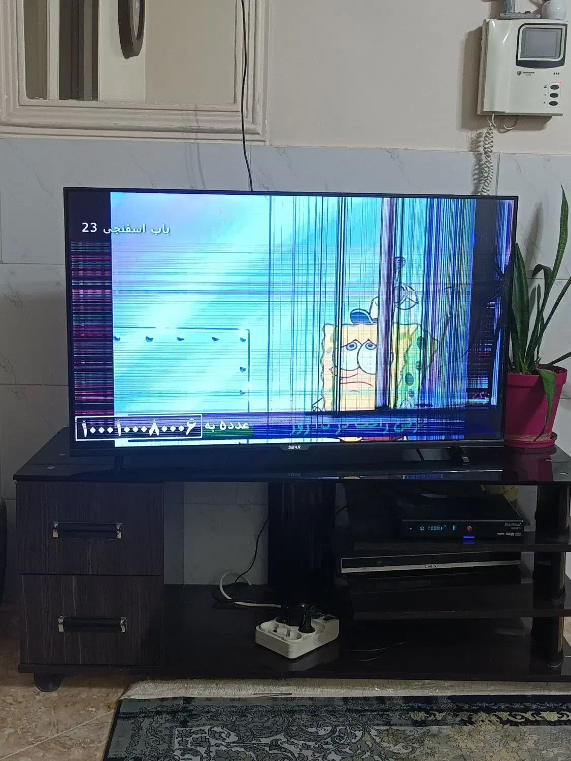 تلویزیون 43 اینچ اسمارت، شکسته|تلویزیون و پروژکتور|تهران, شادآباد|دیوار