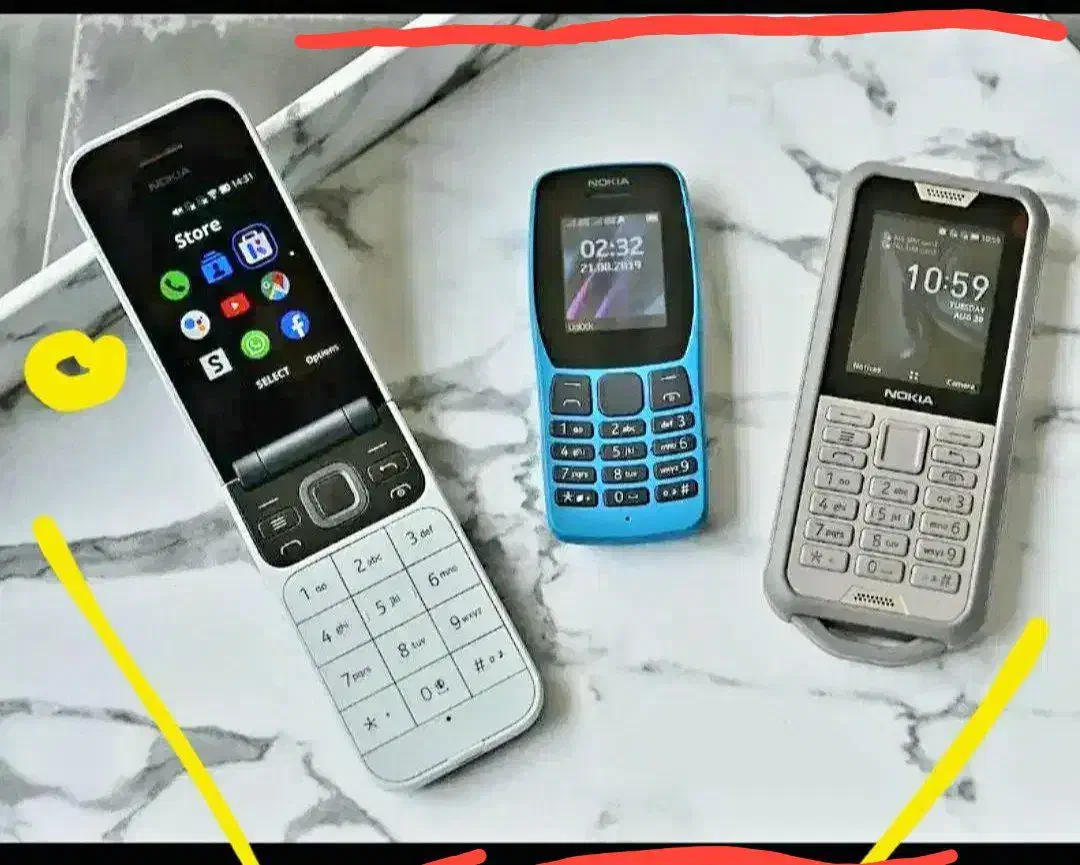 گوشی ساده ۱۰۵ نوکیا دکمه ای ۱۰۶ تاشودرب بازشو|موبایل|اصفهان, قلعه طبره|دیوار