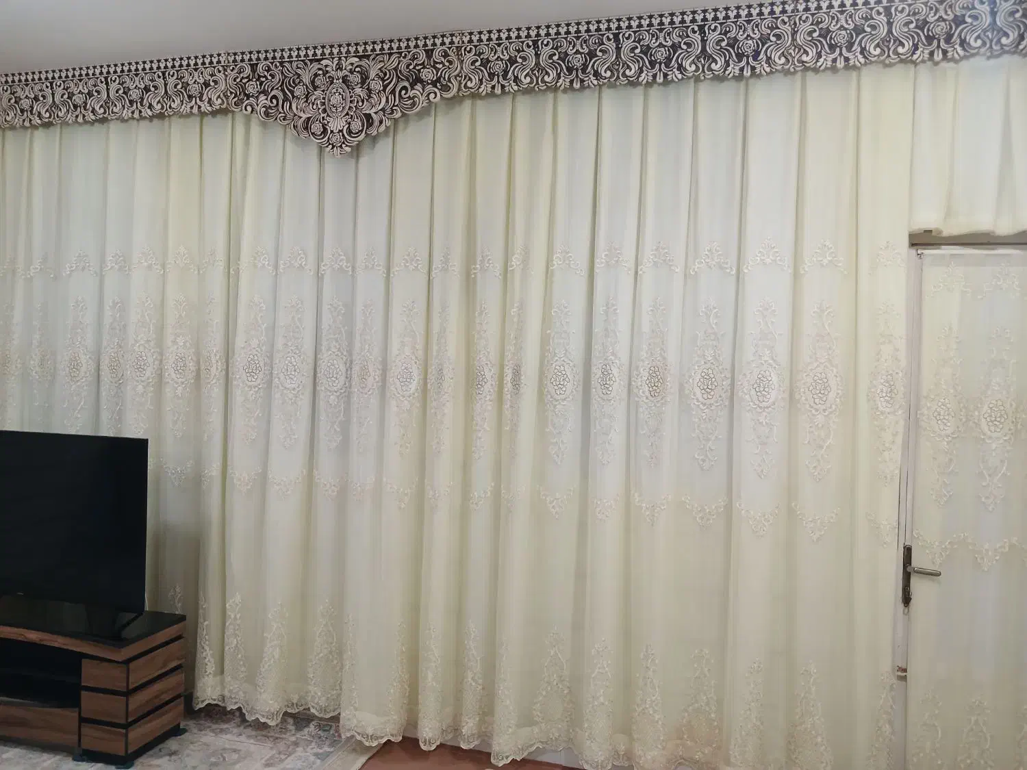پرده|پرده، رانر، رومیزی|قم, علی آباد سعدگان|دیوار