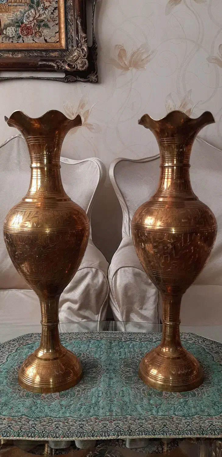 گلدان برنزی هندی|صنایع دستی و سایر لوازم تزئینی|سهند, |دیوار