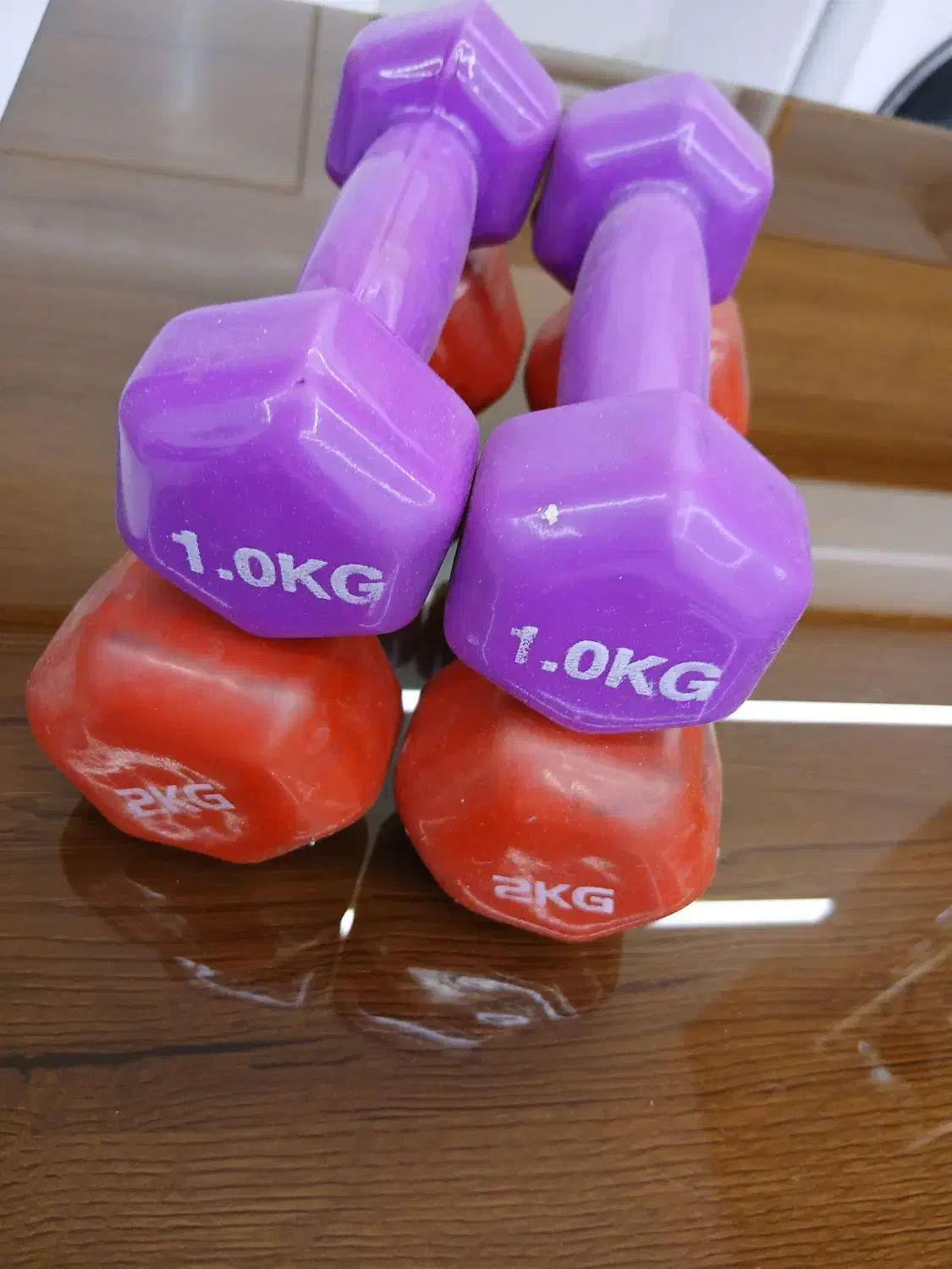 دمبل ۱ کیلویی و ۲ کیلویی در حد نو|تجهیزات ورزشی|پردیس, فاز ۱۱|دیوار