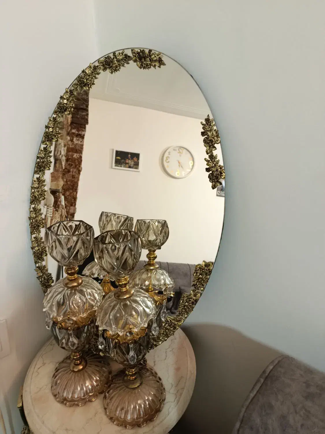 اینه وشمعدان|آینه|اقبالیه, |دیوار