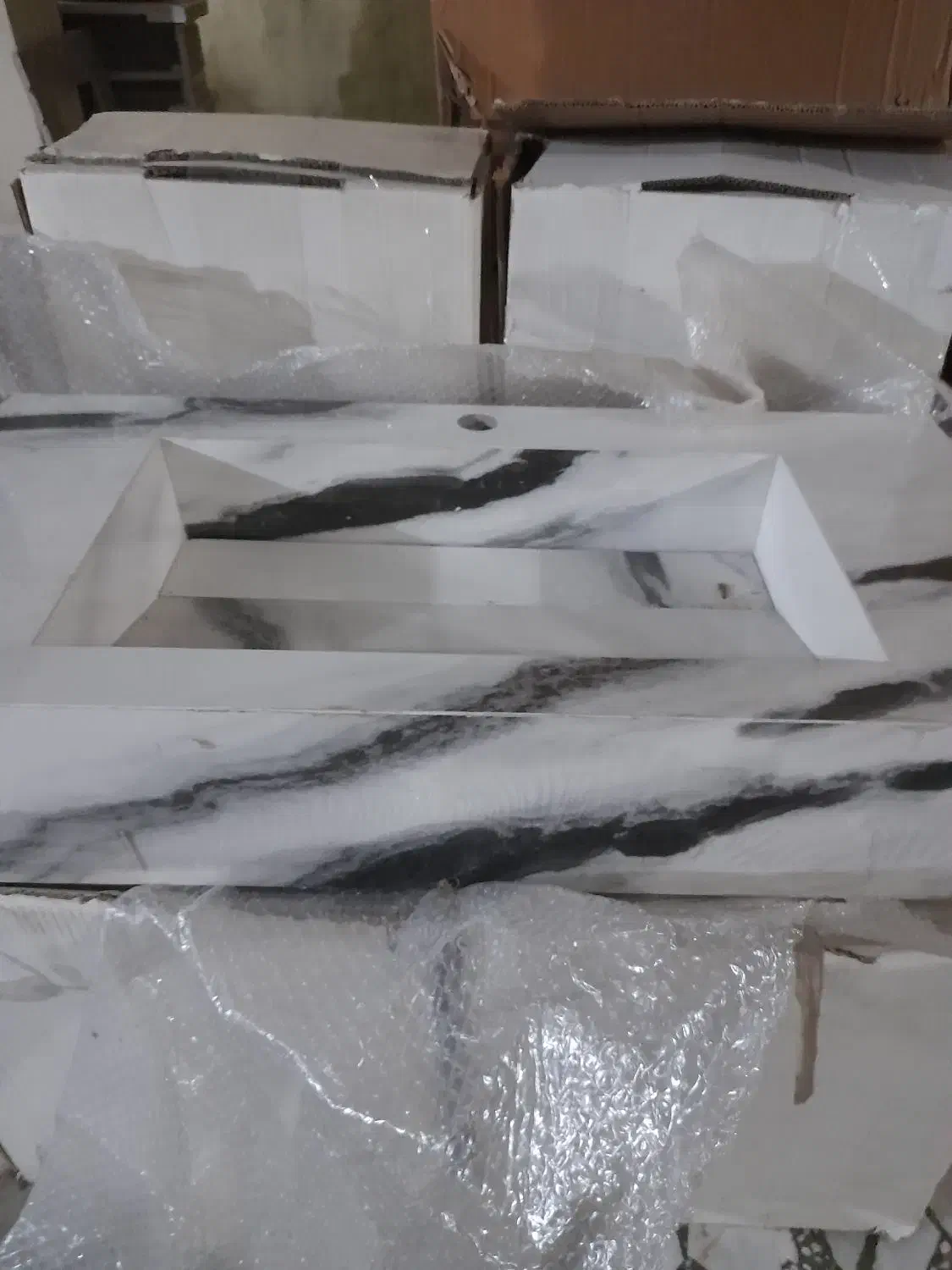 روشویی سنگی  سرامیکی دوطبقه سایز ۸۰در۴۰|لوازم سرویس بهداشتی|فومن, |دیوار