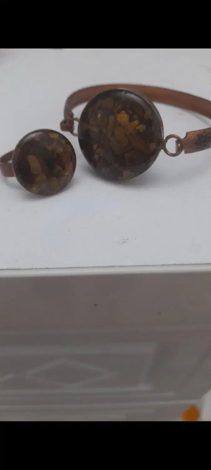 دستبند و انگشتر ست تمام مس نو|بدلیجات|مشهد, هنرستان|دیوار