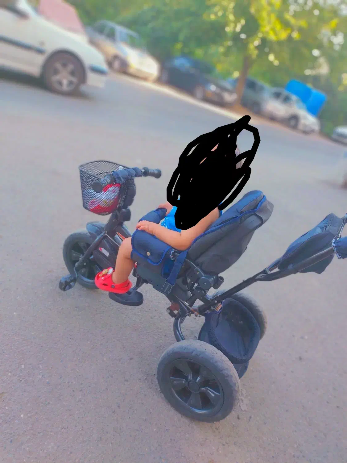 سه چرخه رنگ سرمه ای 2/500|کالسکه و لوازم جانبی|رشت, گلزاران|دیوار