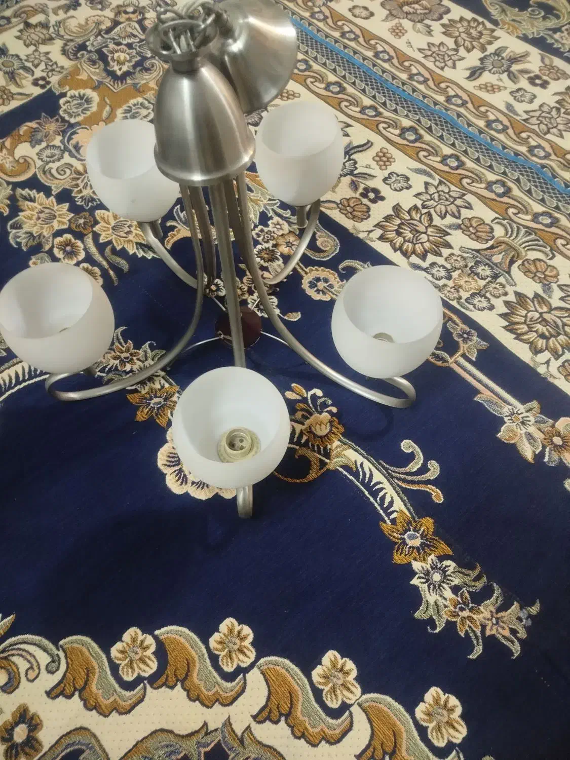 لوستر پنج شعله|لوستر و چراغ آویز|رباط‌کریم, الارد|دیوار