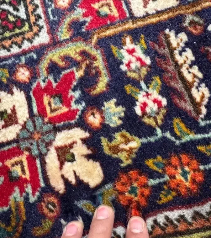 فرش دستبافت نو قبای آذرشهر ریز بافت لاکی سرمه ای|فرش|ارومیه, |دیوار