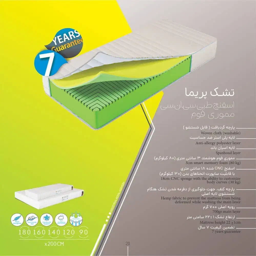 تشک طبی و فنری|تشک تختخواب|شوش, |دیوار