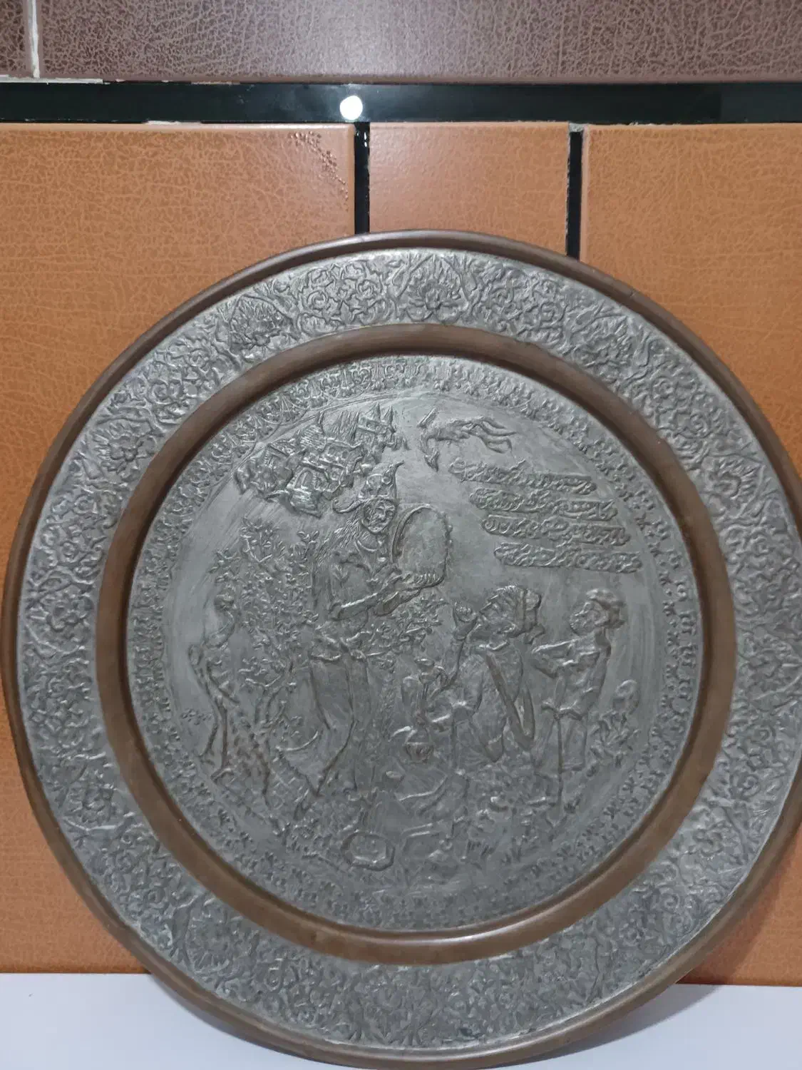 دیوارکوب مسی قدیمی|کلکسیون اشیاء عتیقه|دزفول, |دیوار