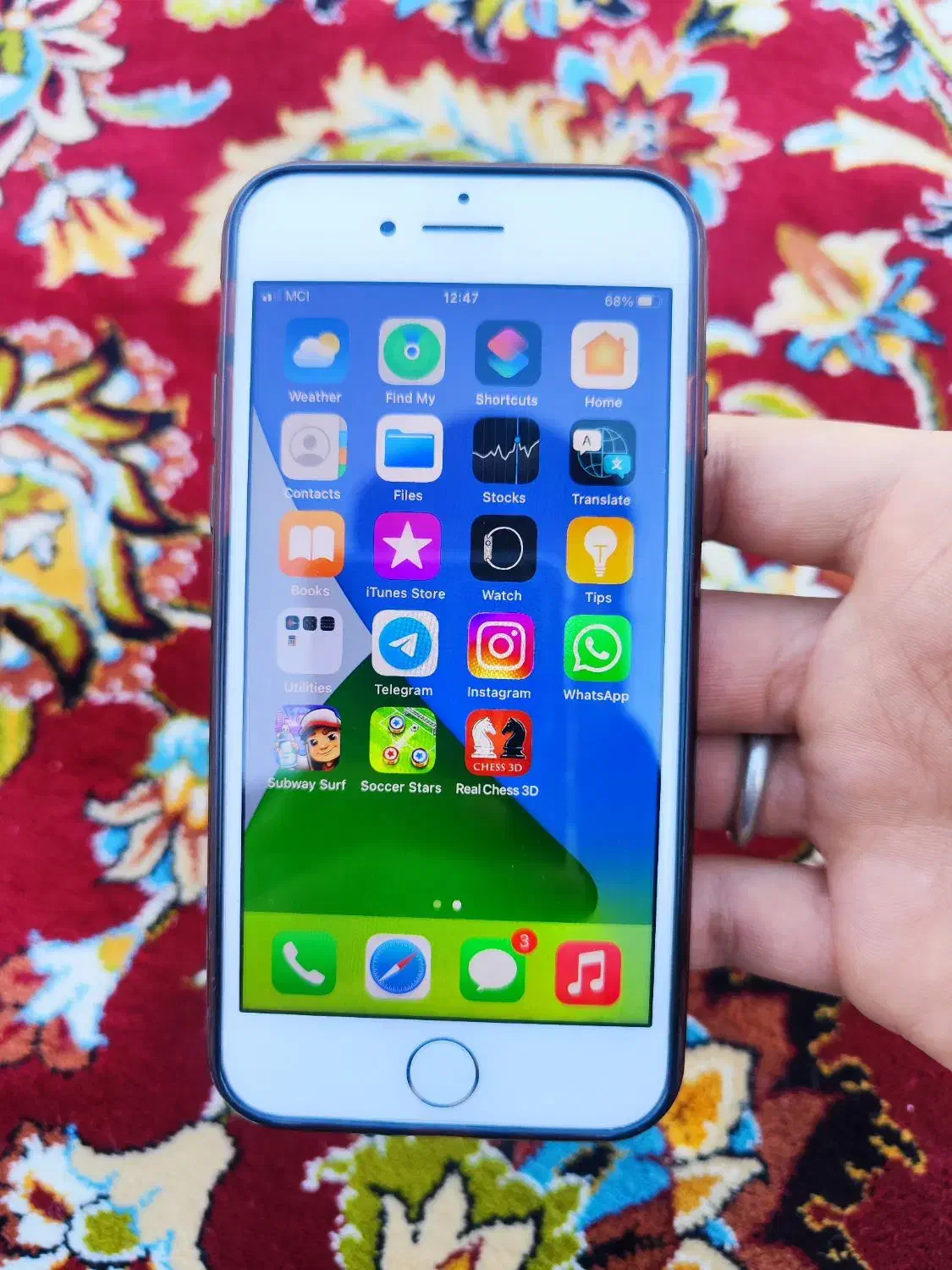 گوشی iPhone 7 قرمز حافظه 128 گیگ سالم|موبایل|گناباد, |دیوار