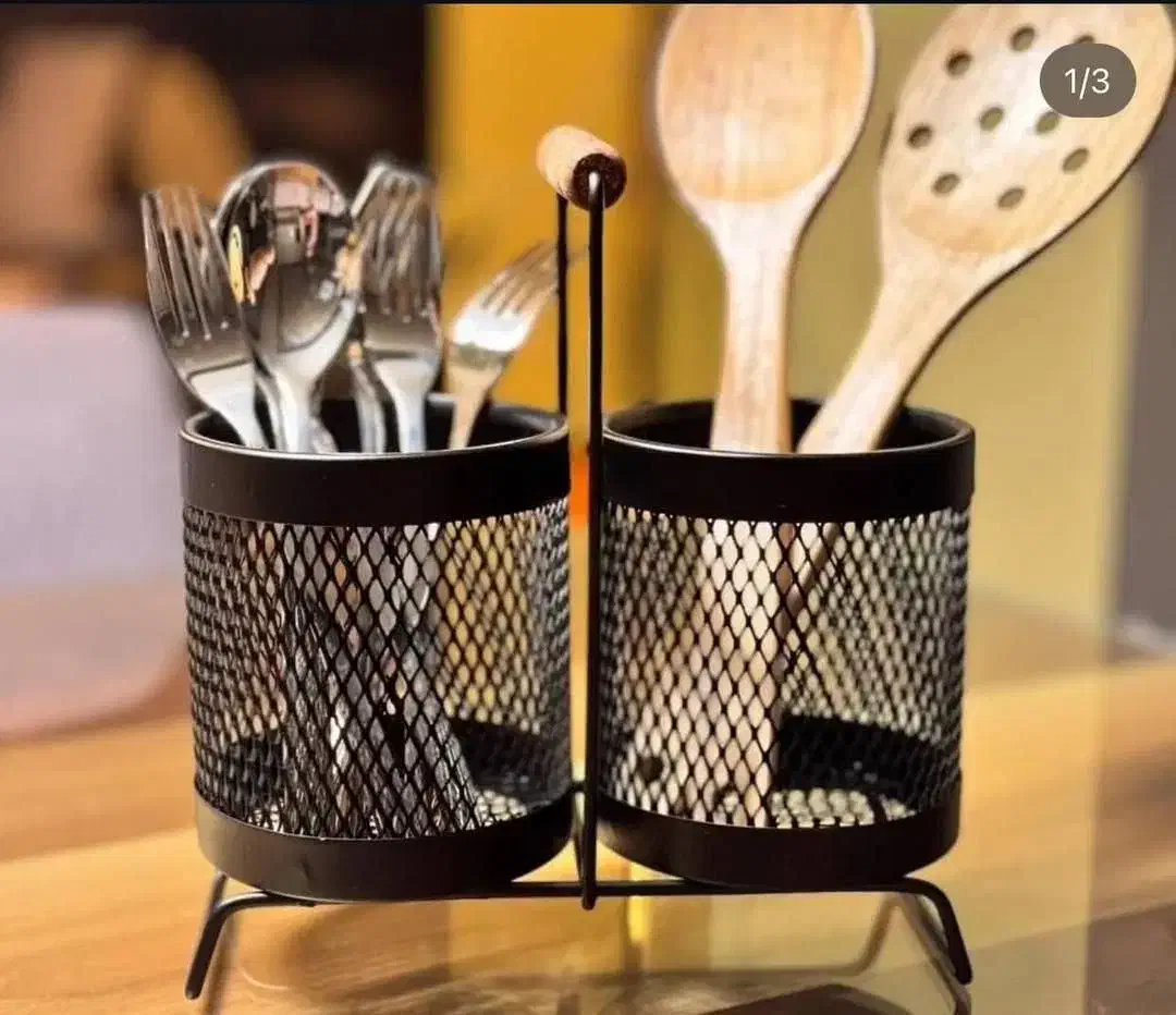 جاقاشقی فلزی دسته چوبی|آب‌چکان و نظم‌دهنده ظروف|مشهد, هنرور|دیوار