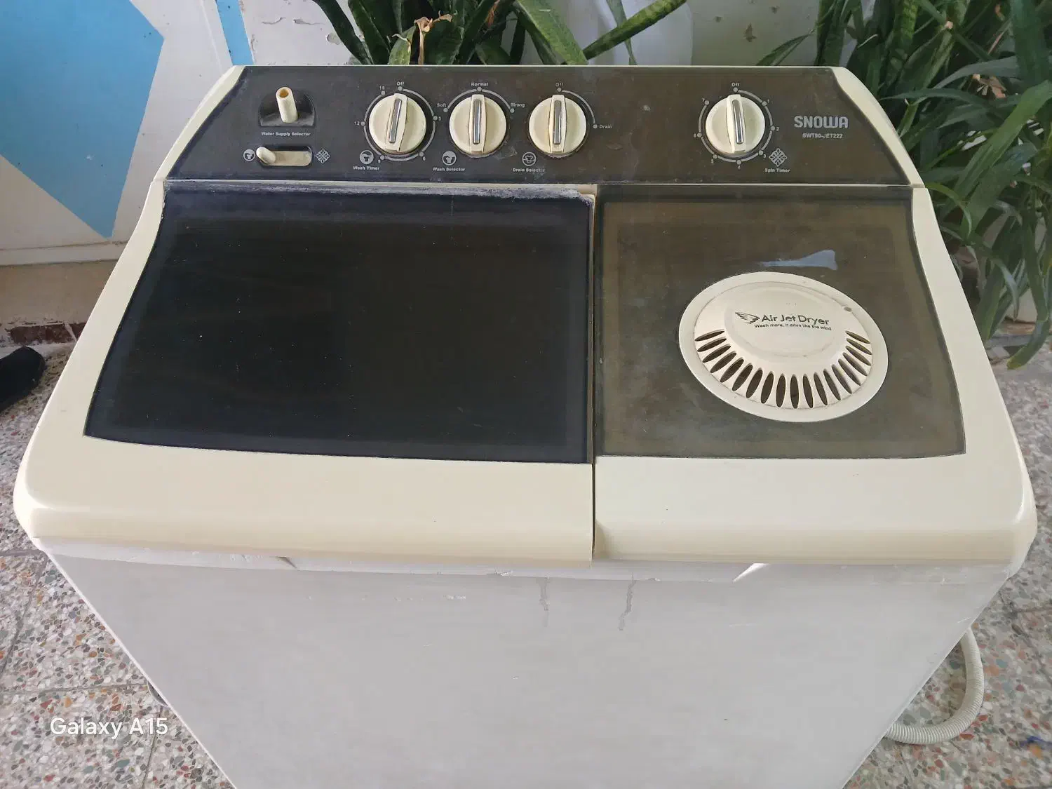 حراج لباسشویی دوقلو 9 کیلویی اسنوا|ماشین لباسشویی و خشک‌کن لباس|ایذه, |دیوار