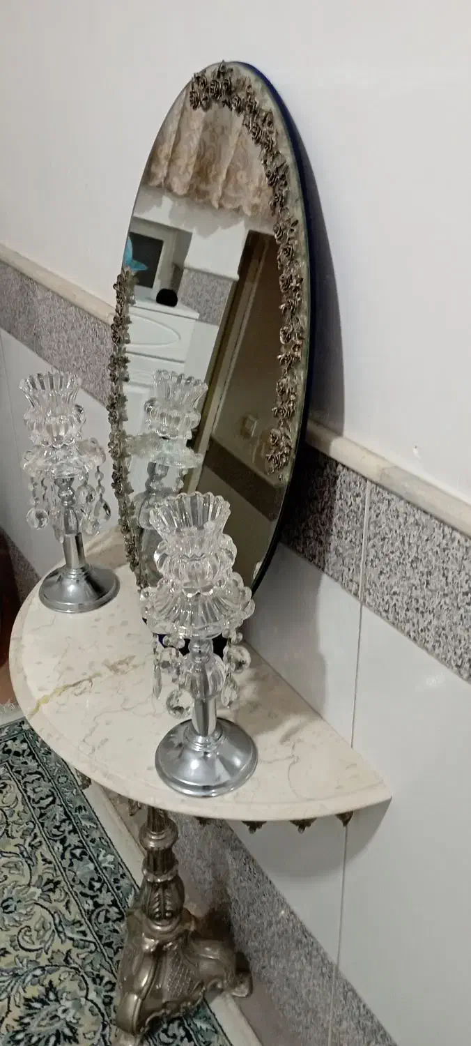 آینه و شمعدان|آینه|قم, علی آباد سعدگان|دیوار