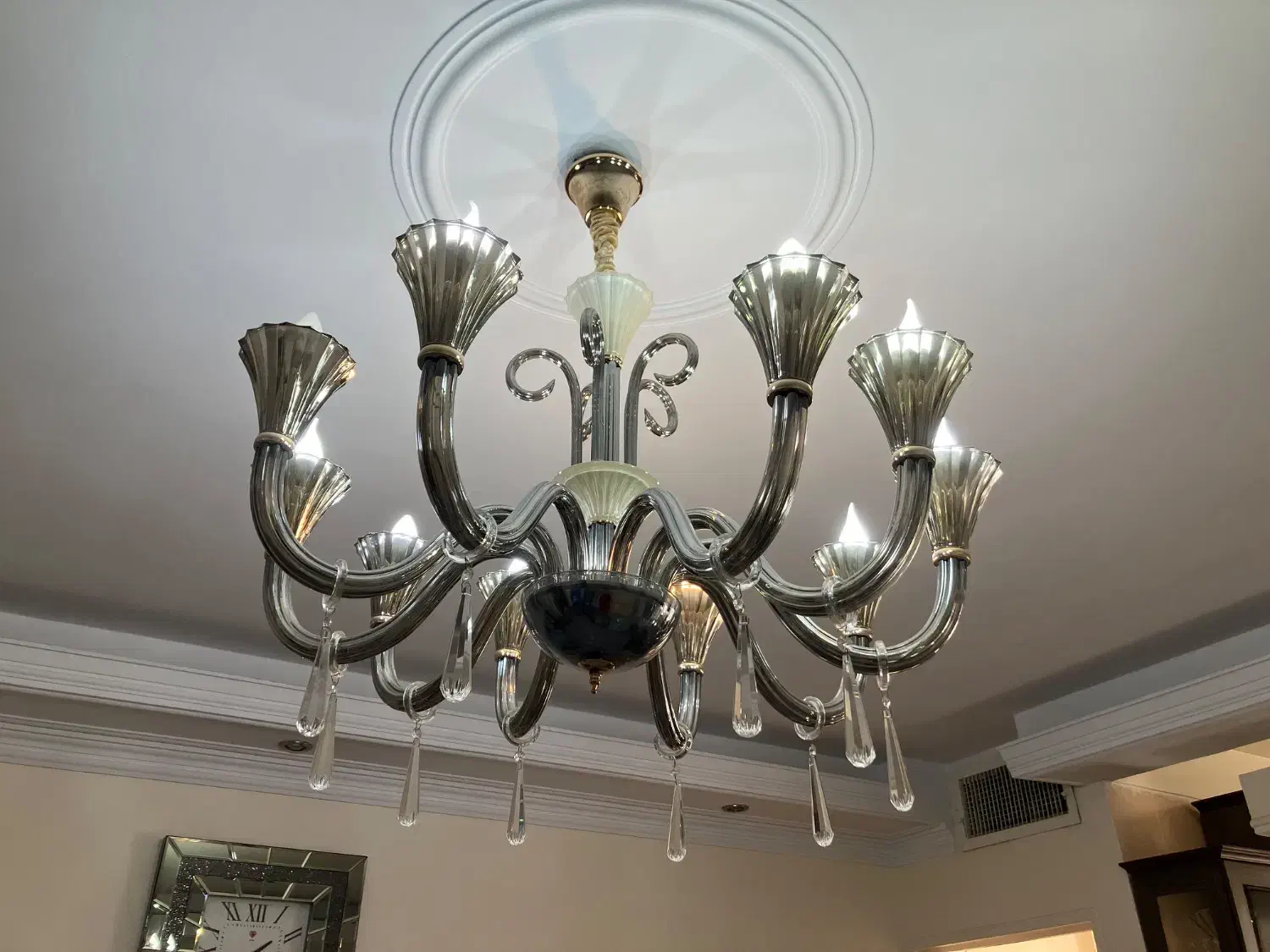 یک عدد لوستر کریستالی ۱۰ شاخه و ۲ عدد لوستر ۳ شاخه|لوستر و چراغ آویز|تهران, تهرانپارس شرقی|دیوار