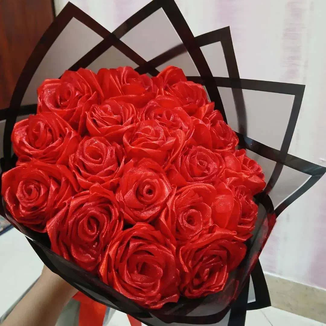 گل های روبانی با رنگ های مختلف|گل مصنوعی|یزد, |دیوار