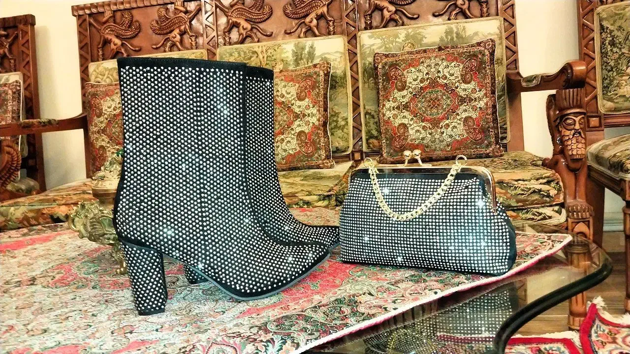 کفش و کیف نگین دار مجلسی نو|کیف، کفش، کمربند|تبریز, |دیوار