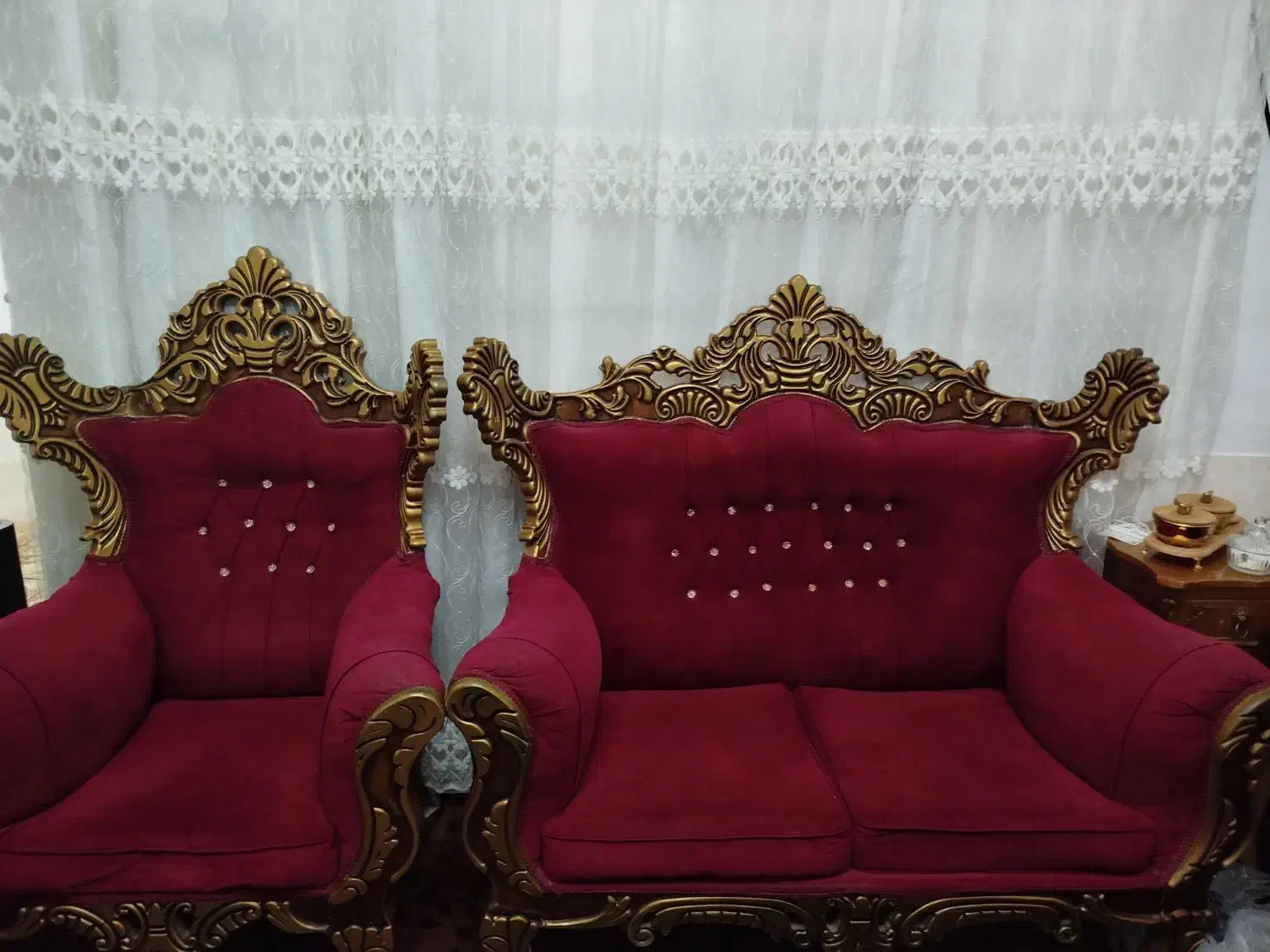 مبل سلطنتی ۷نفره|مبلمان خانگی و میز عسلی|محمدیه-قزوین, |دیوار