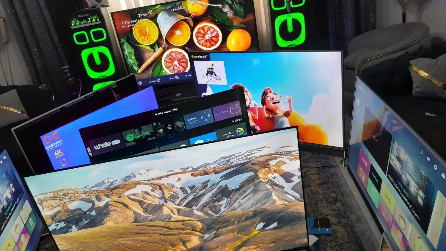 تی وی اسمارت فورکی سامسونگ ۵۰ اینج تا۶۰ اینج|تلویزیون و پروژکتور|پرند, فاز ۶|دیوار