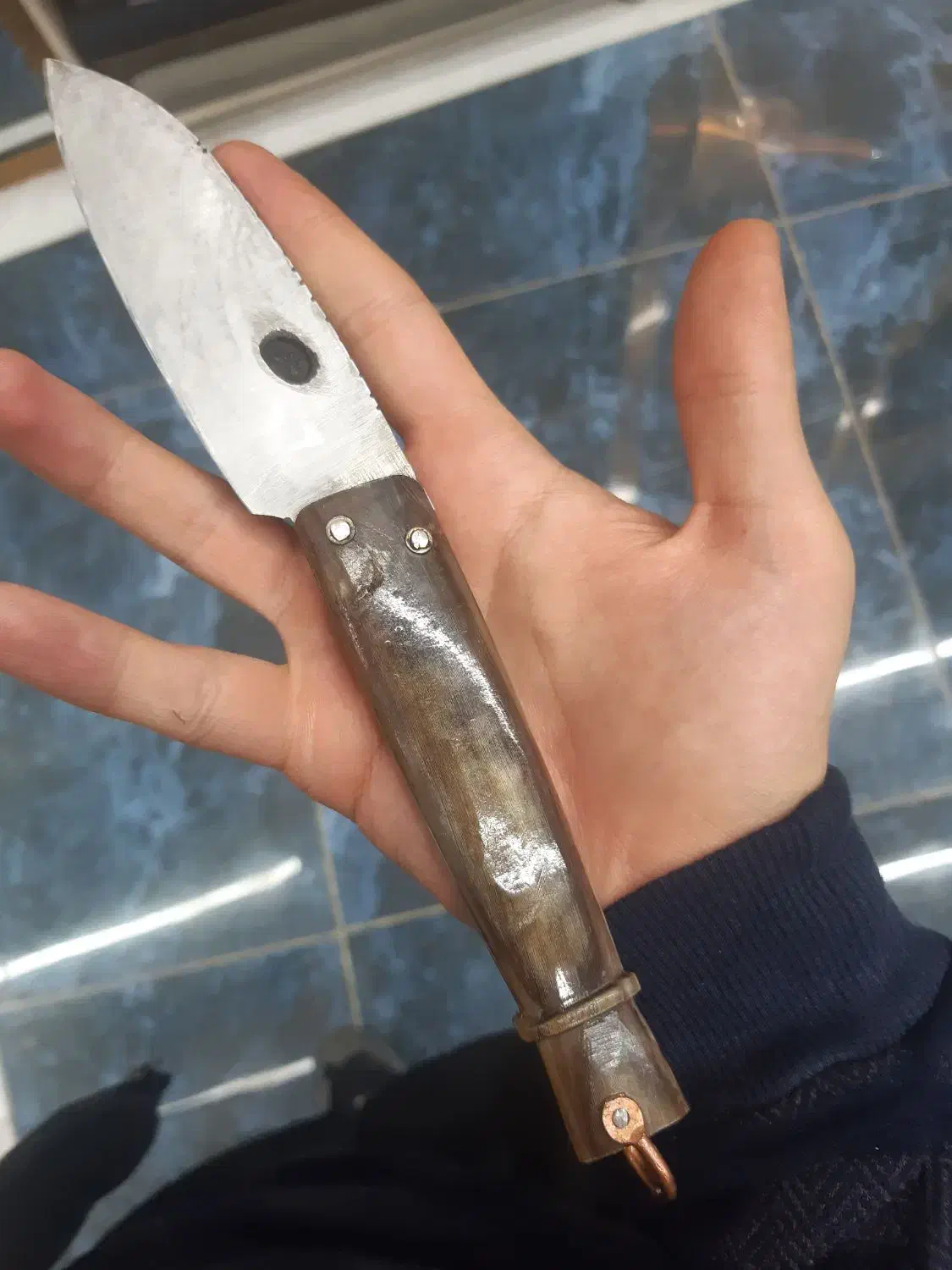 چاقو دسته شاخ|کلکسیون اشیاء عتیقه|کرمانشاه, |دیوار