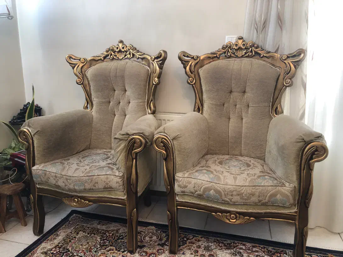 مبل سلطنتی|مبلمان خانگی و میز عسلی|فولادشهر, C3|دیوار