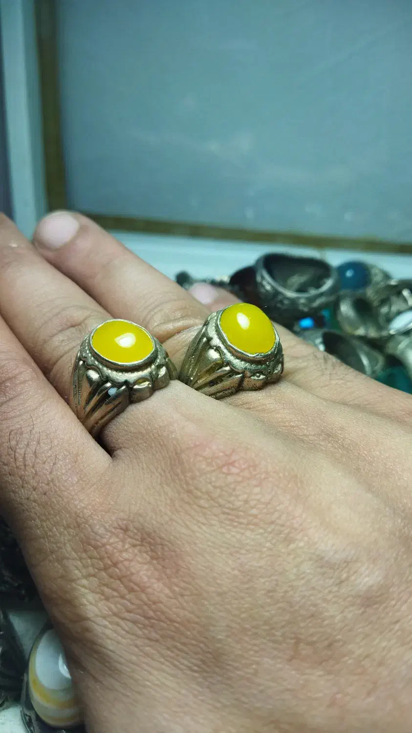 جفت عقیق زرد|جواهرات|بهشهر, |دیوار