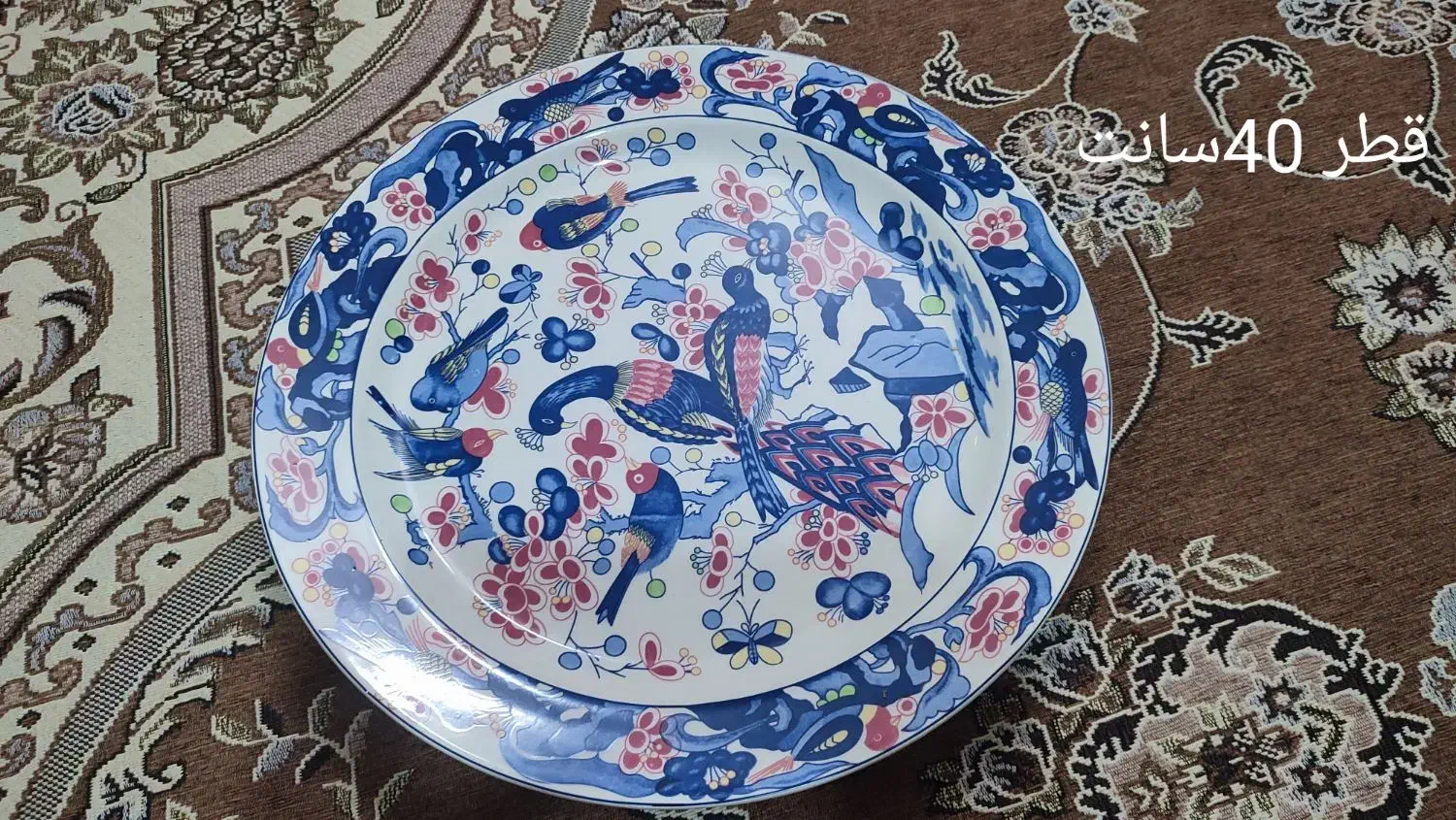 یک جفت قاب چینی قدیمی.گنجشکی وبستنی خوری قرمز|کلکسیون اشیاء عتیقه|برخوار, |دیوار