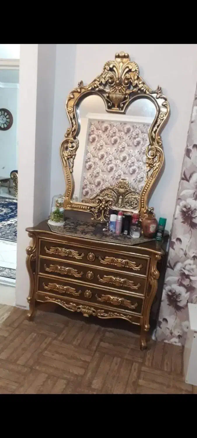 سرویس خواب چوبی طلایی|تخت و سرویس خواب|مراغه, |دیوار