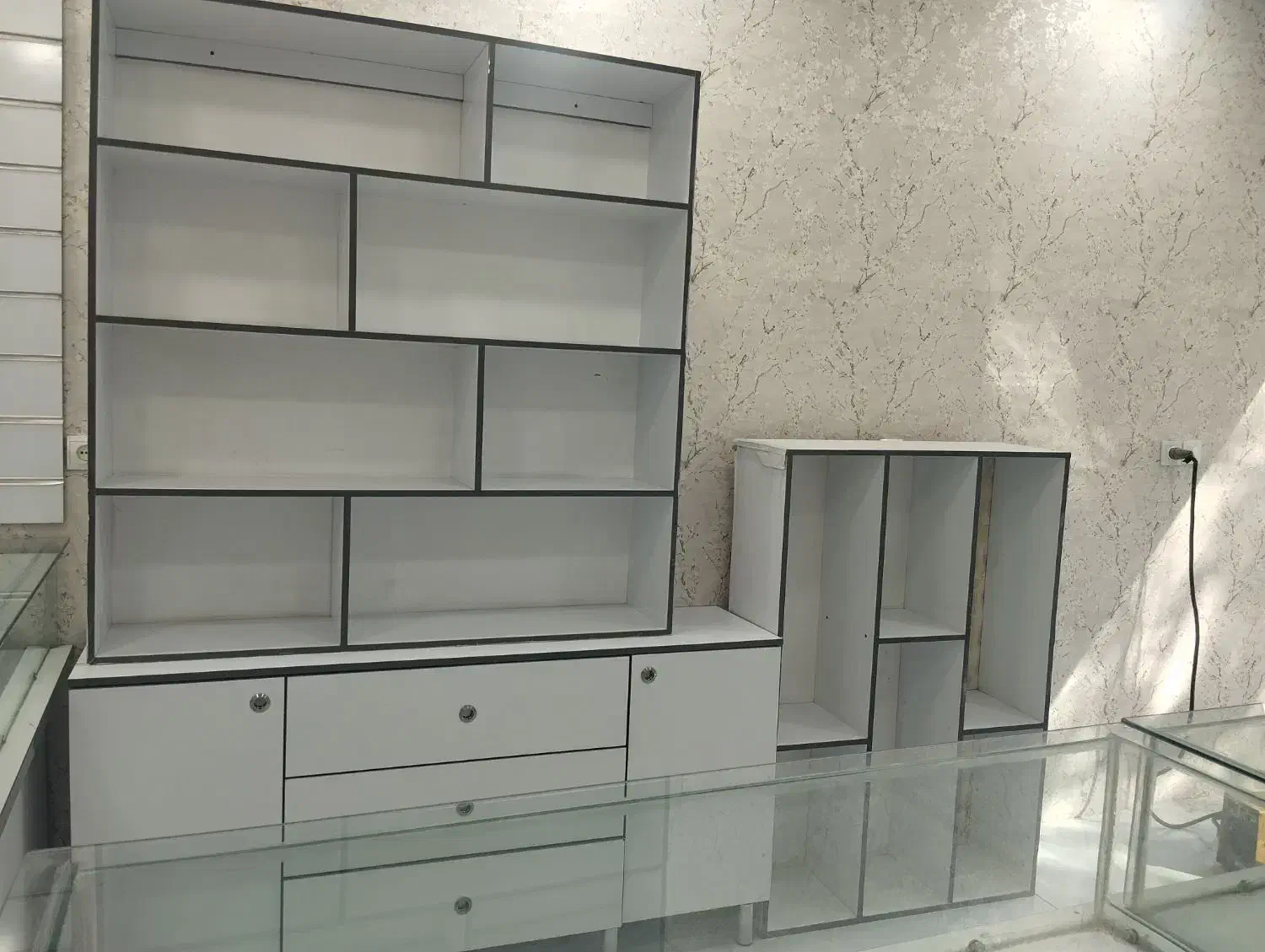 قفسه دکور میز|کتابخانه، شلف، قفسههای دیواری|قم, مهدیه|دیوار