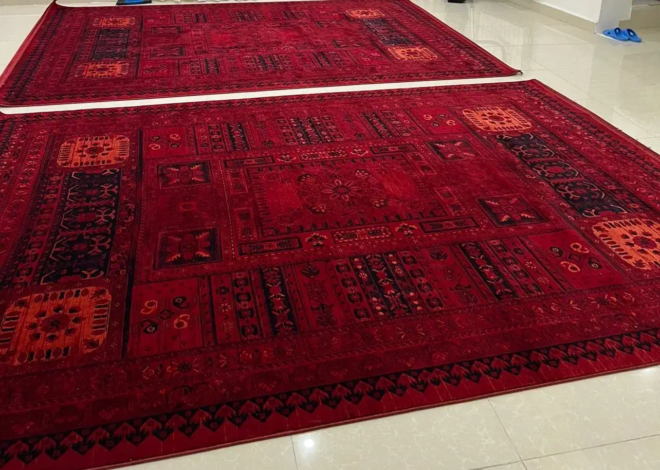 فرش لاکی قرمز|فرش|دزفول, |دیوار