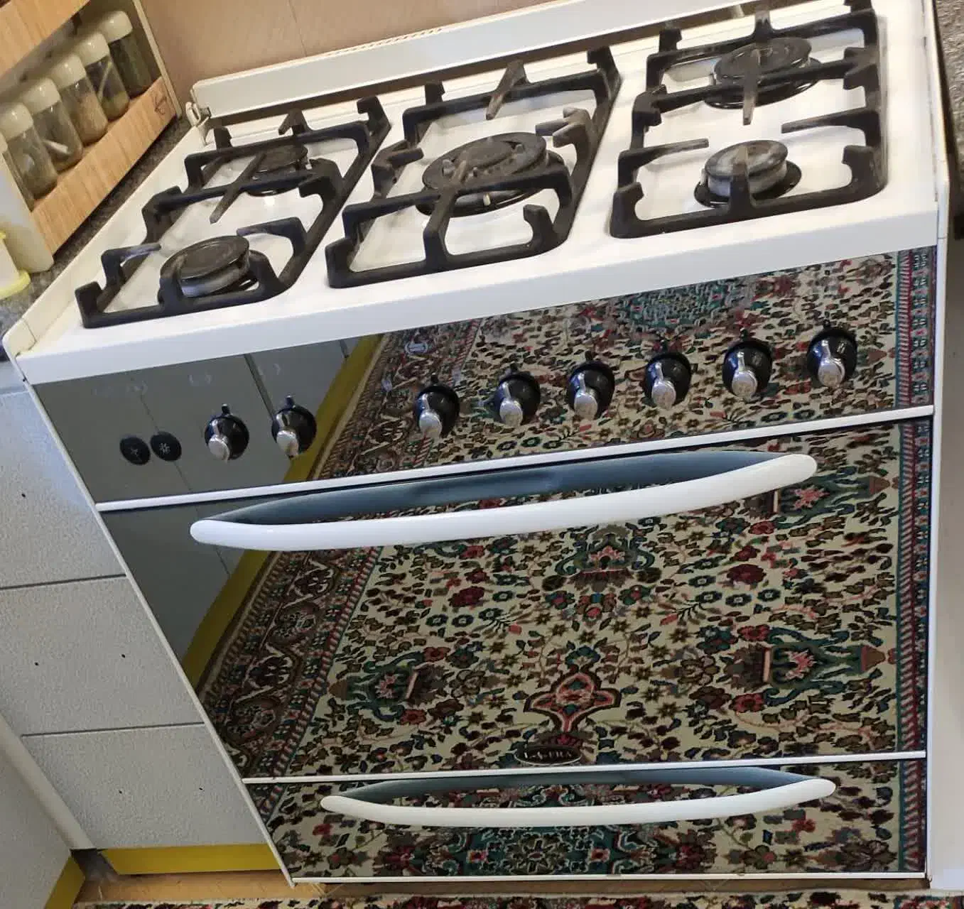 اجاق گاز 5شعله لفرا اصل ایتالیا فردارو جوجه گردان|اجاق گاز و لوازم برقی پختوپز|گنبد کاووس, |دیوار