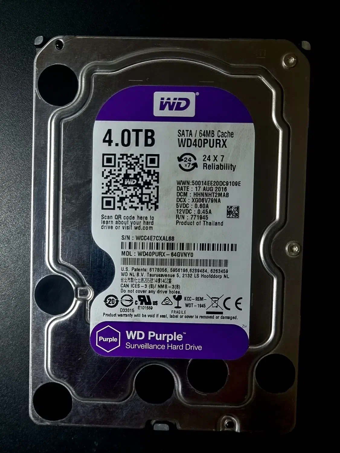هارد ۴ ترابایت WD Purple اصلی|قطعات و لوازم جانبی رایانه|بابل, |دیوار