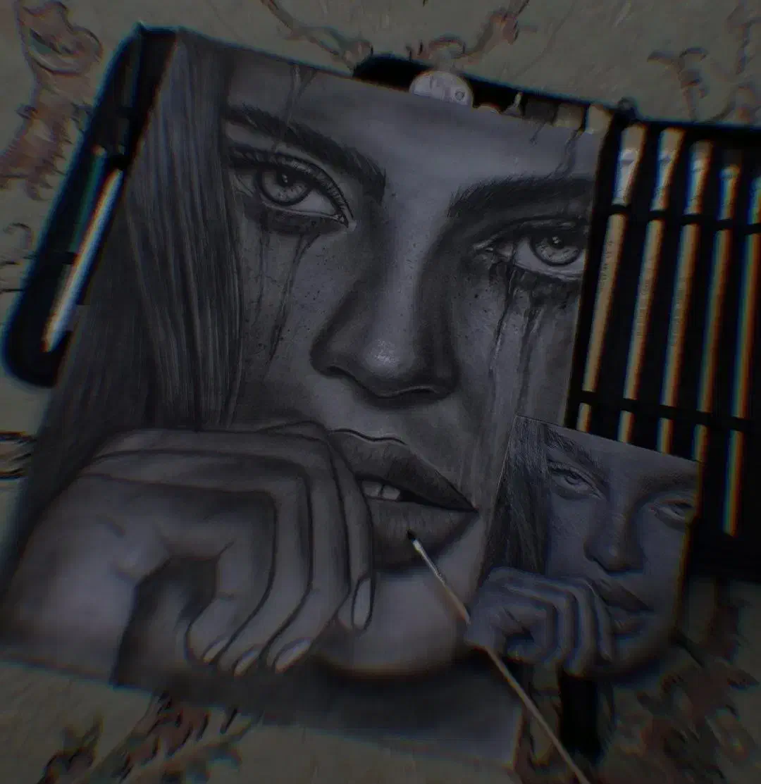 طراحی سیاه قلم|تابلو، نقاشی، عکس|ورامین, ورامین|دیوار