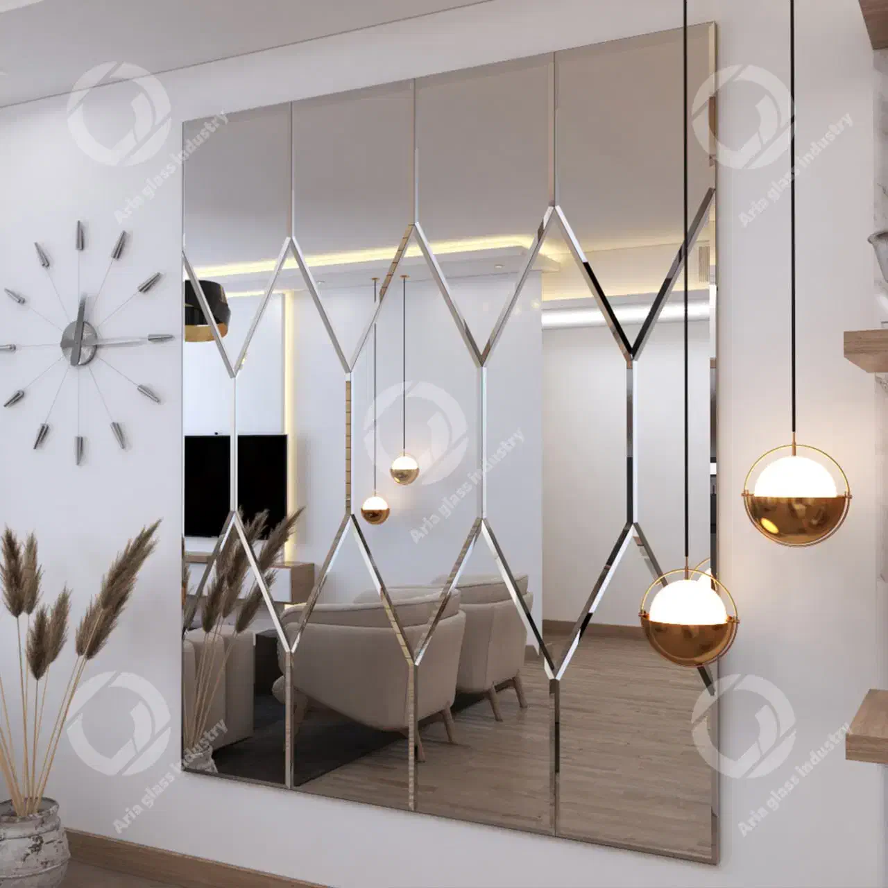 آینه دکوراتیو آینه قدی بکلایت|خدمات پیشه و مهارت|اراک, |دیوار