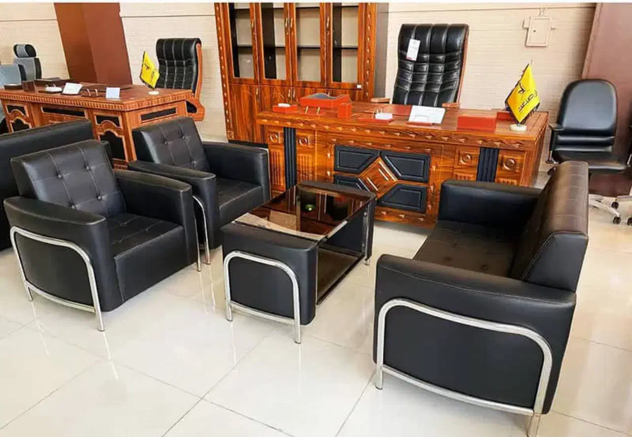 نیم ست مبل اداری چرم|دفتر کار|یاسوج, |دیوار