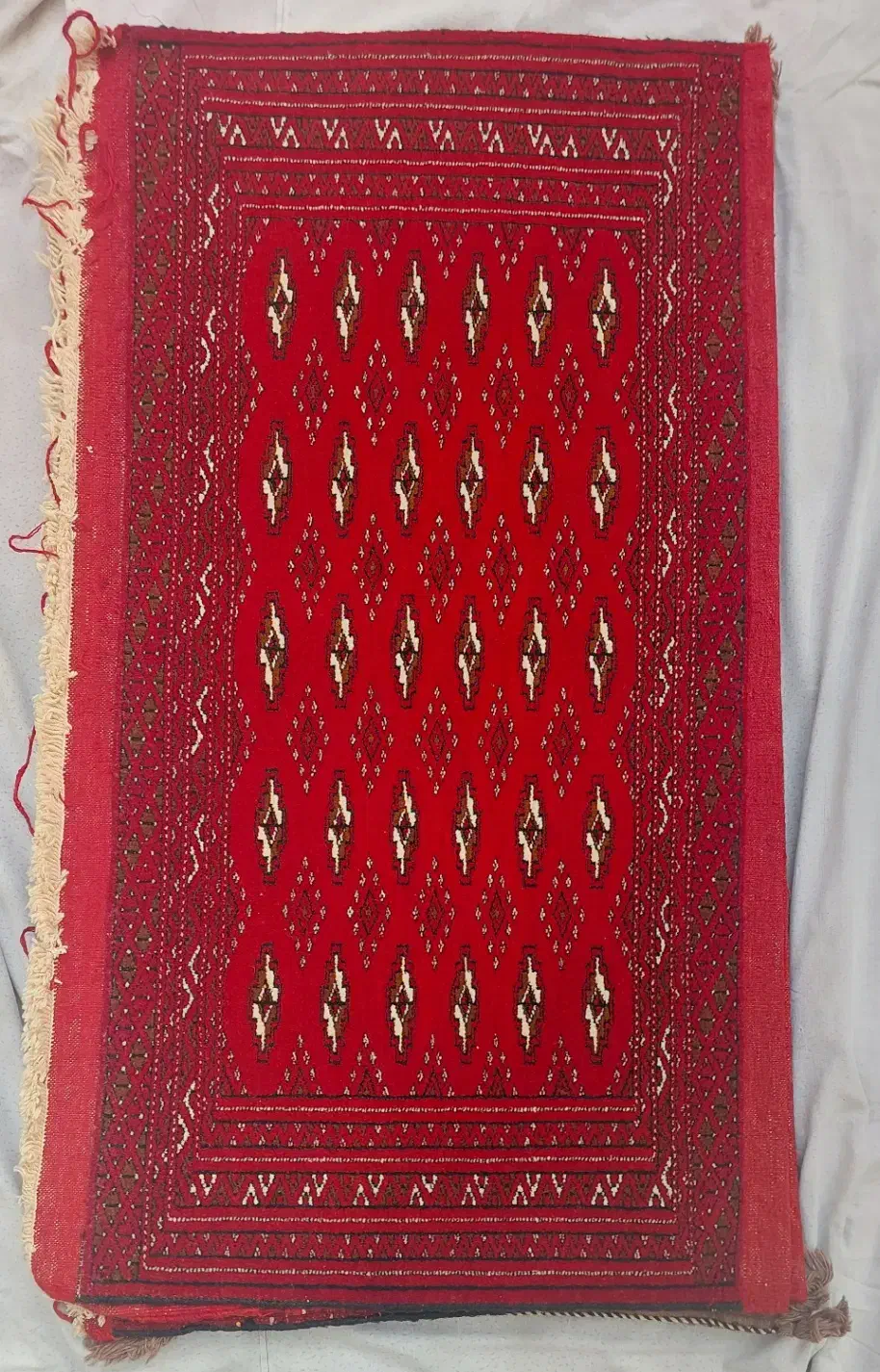 پشتی ترکمنی دست بافت و دو عدد قالیچه ترکمنی|فرش|مشهد, امام رضا (ع)|دیوار