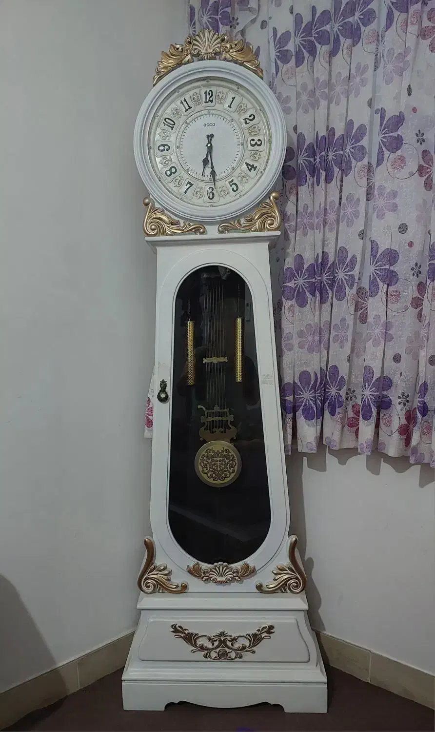 ساعت ایستاده چوبی سفید|ساعت دیواری و تزئینی|رشت, جماران|دیوار