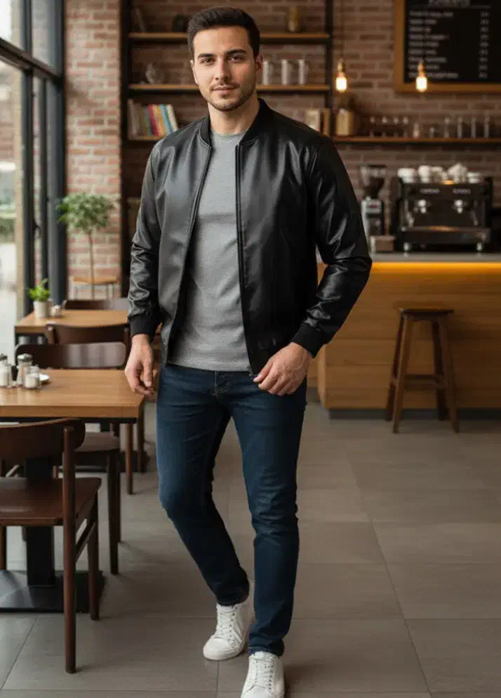 کاپشن چرم مردانه|لباس|باقرشهر, |دیوار