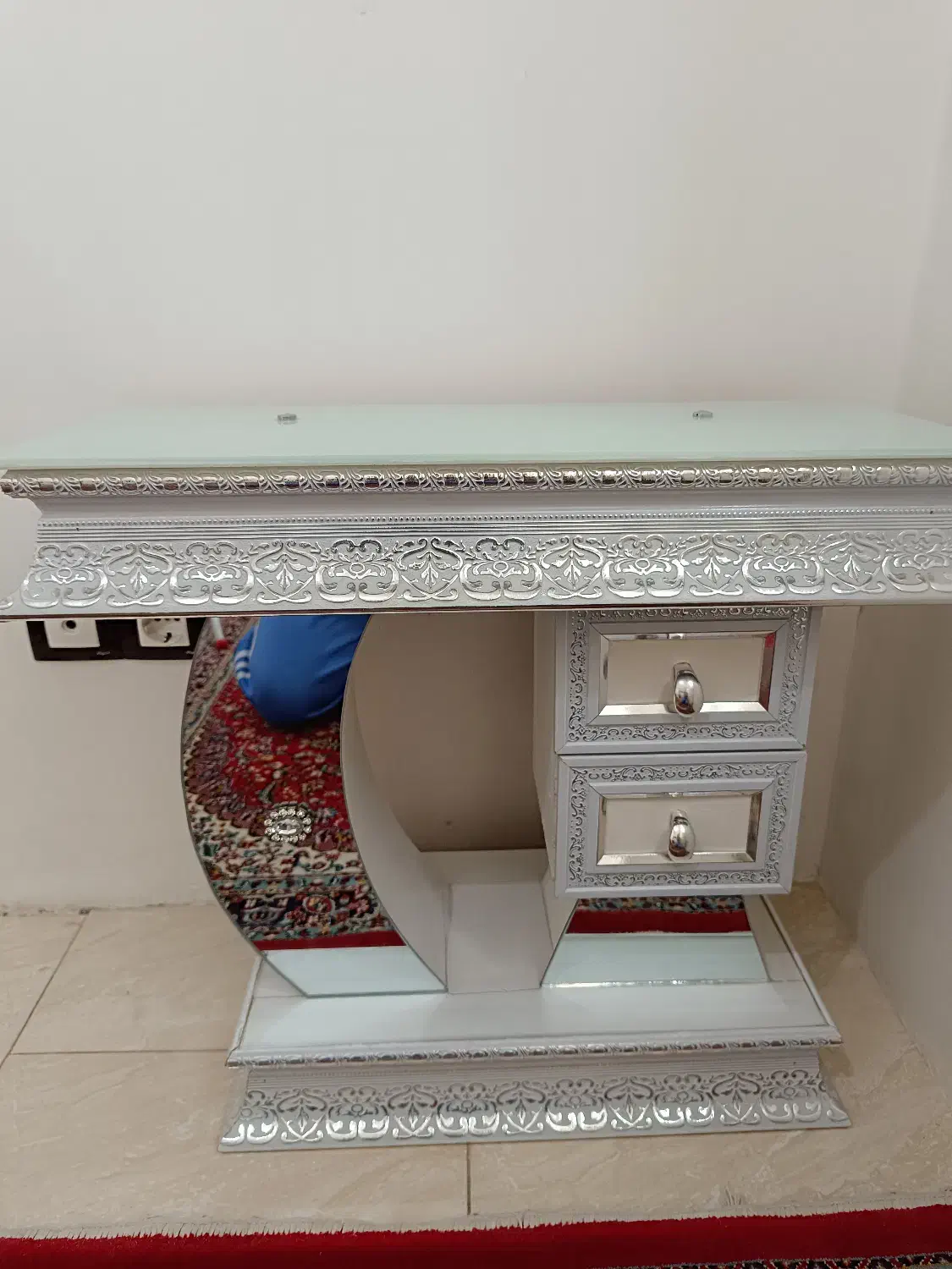 آینه شمعدان الماسی|بوفه، ویترین، کنسول|همدان, |دیوار