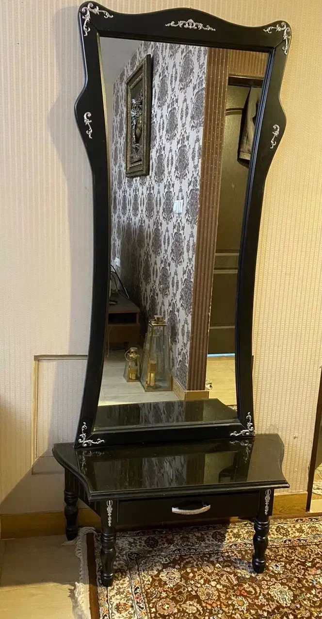 آینه کنسول تمام چوب|بوفه، ویترین، کنسول|مهاباد (آذربایجان غربی), |دیوار