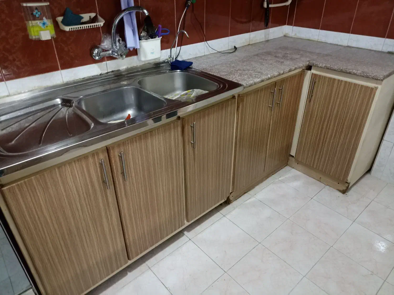 سینک 120 سانت نو|آب‌چکان و نظم‌دهنده ظروف|اهواز, پادادشهر|دیوار