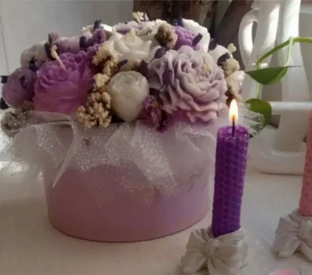 باکس و دسته گل های زیبا شمع دست ساز روز مادر|صنایع دستی و سایر لوازم تزئینی|دوگنبدان, |دیوار