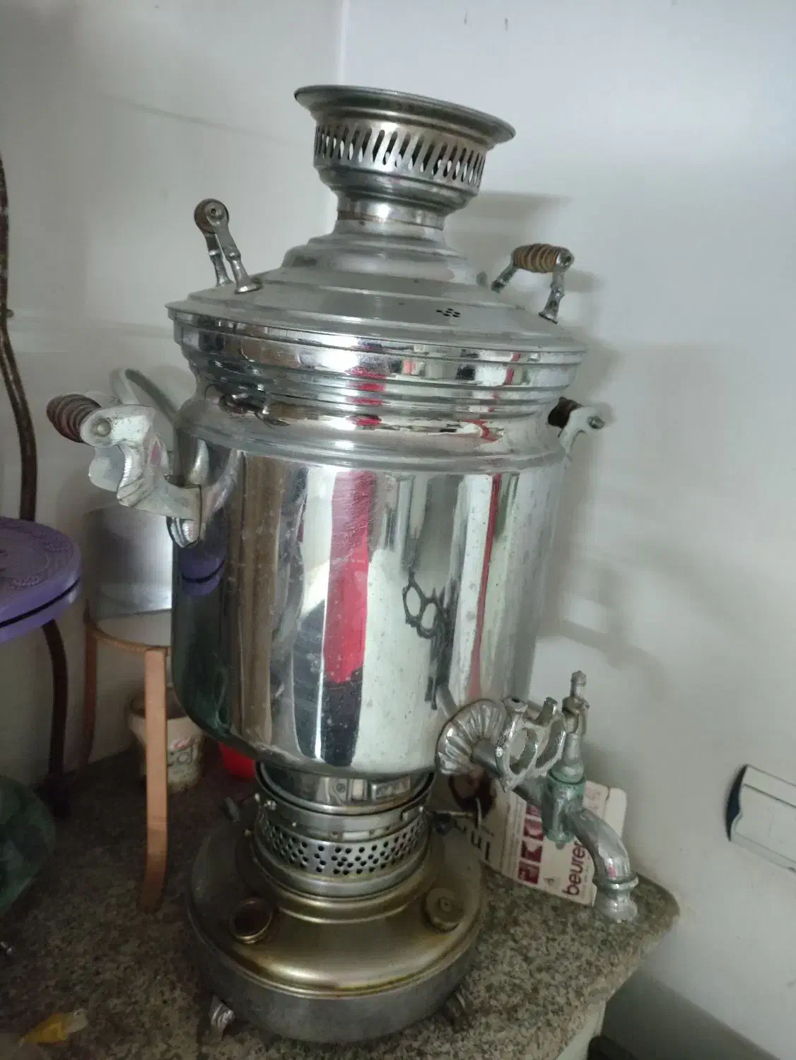 سماور نفتی 20لیتری بزرگ و پایه مخصوص حمل وزن مخزن|سماور، چایساز، قهوهساز|نوشهر, |دیوار