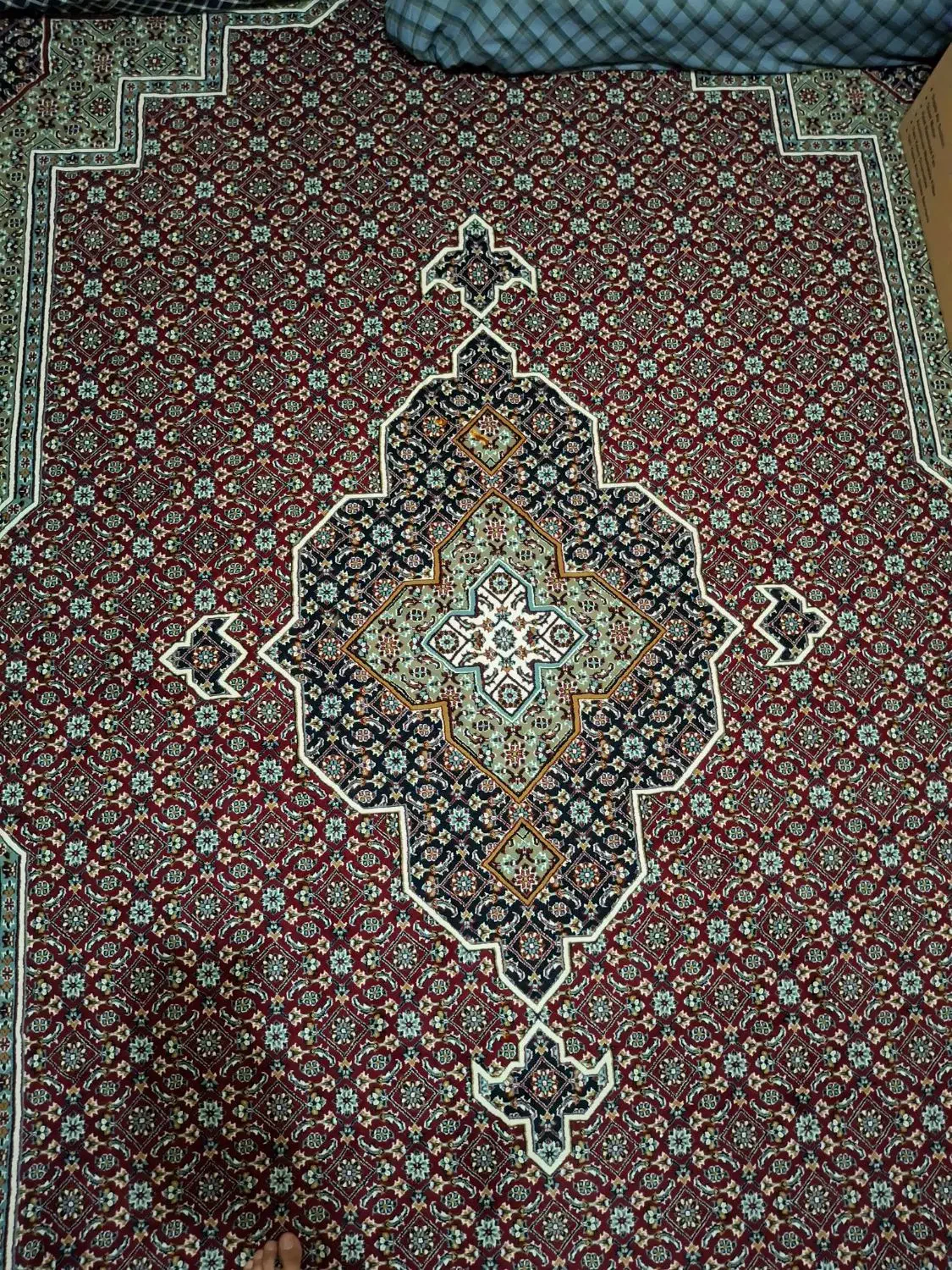 فروش دو عدد فرش 12 متری قیمت مناسب.|فرش|مبارکه, |دیوار