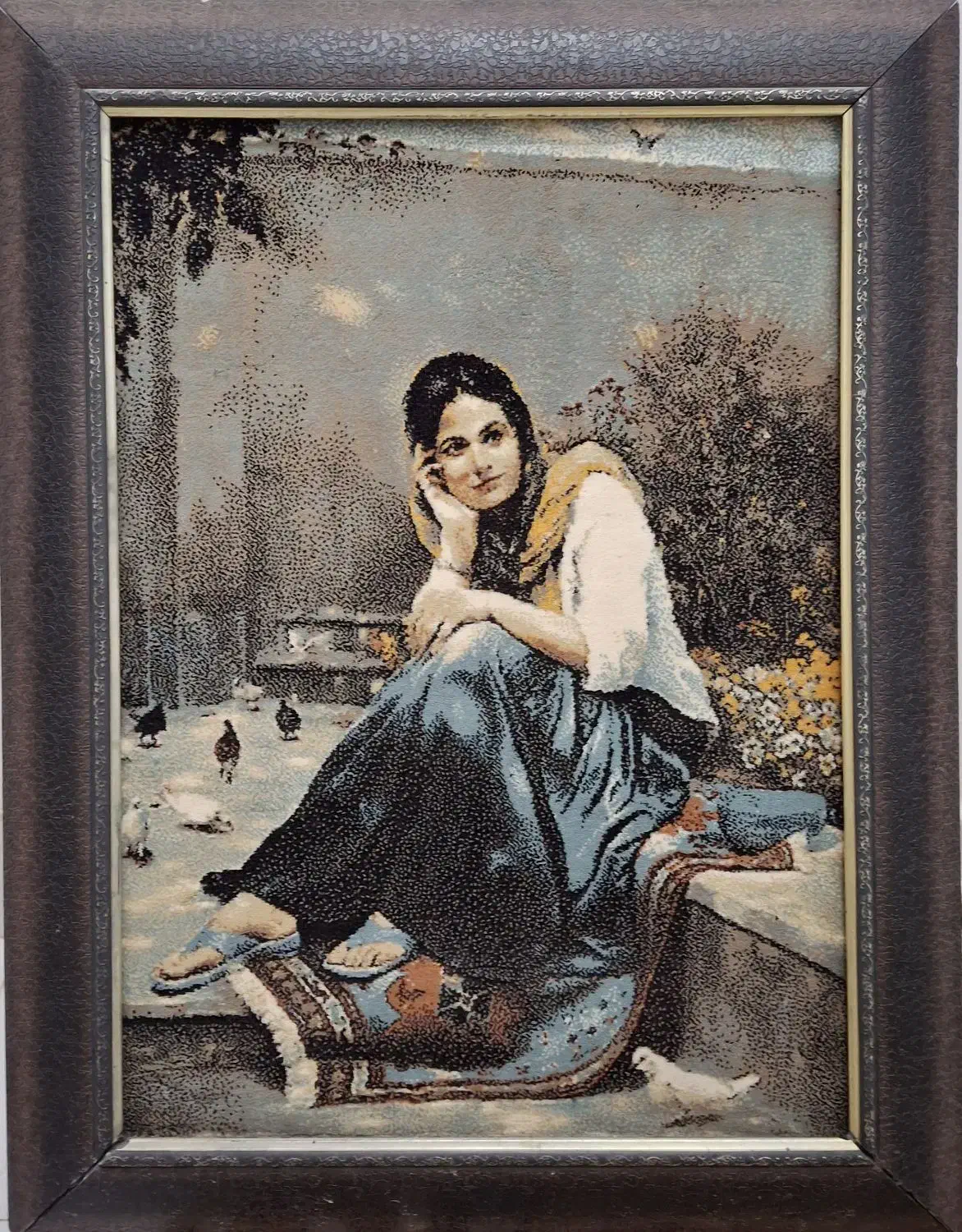 تابلو فرش دختر ایرانی|تابلو، نقاشی، عکس|ارومیه, |دیوار