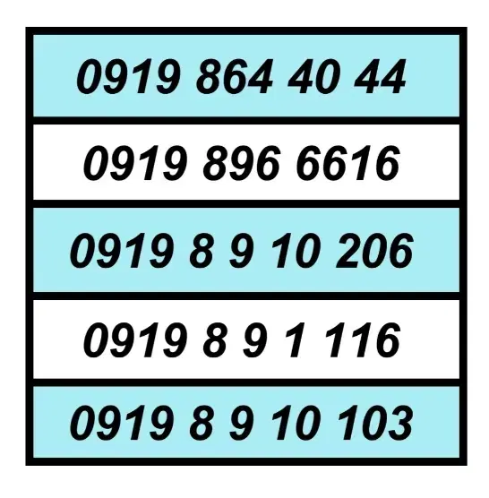 0919.50.55.956|سیمکارت|تهران, شهرک چیتگر|دیوار