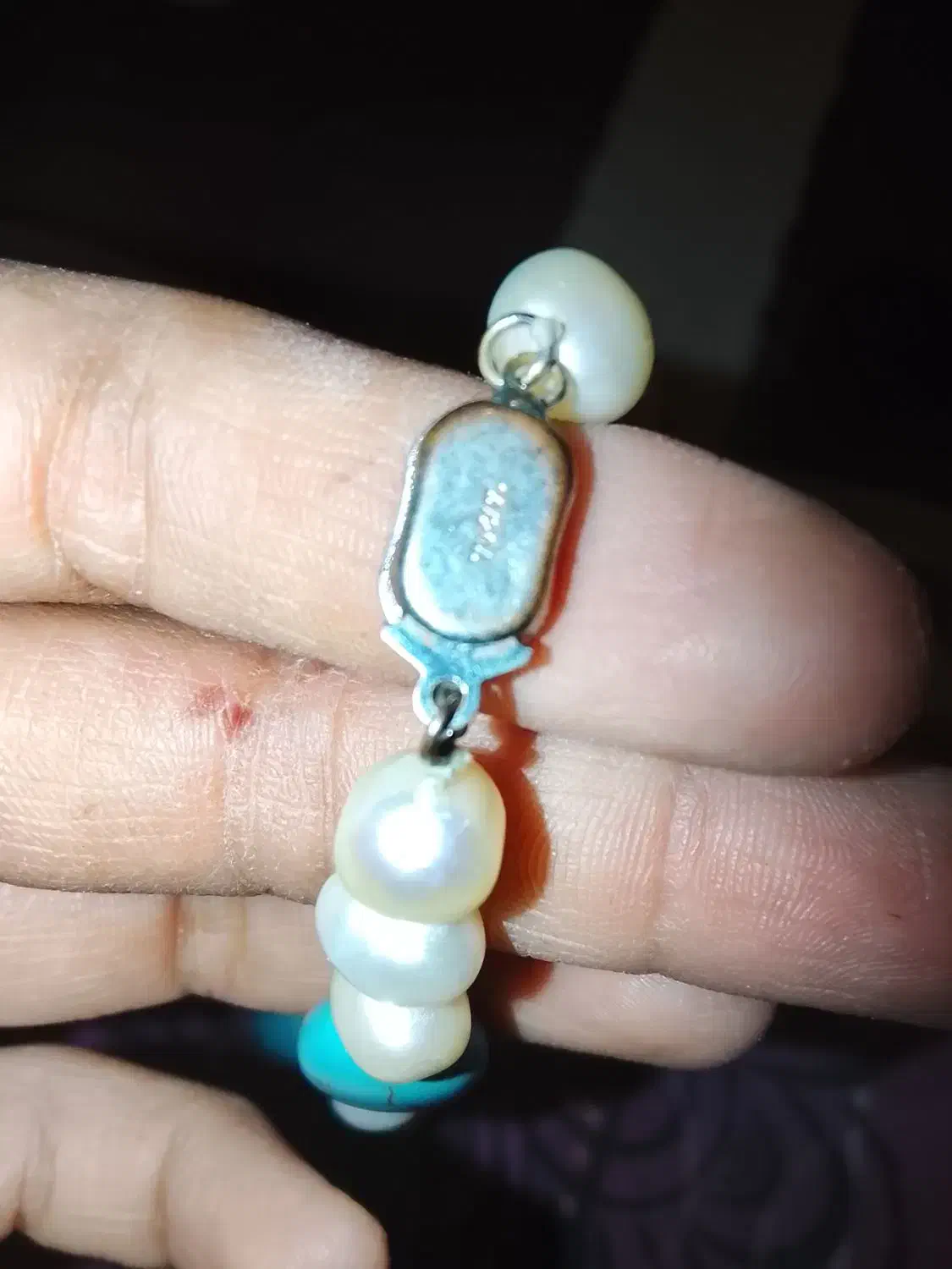 گردنبند فیروزه و مروارید|جواهرات|شوشتر, |دیوار