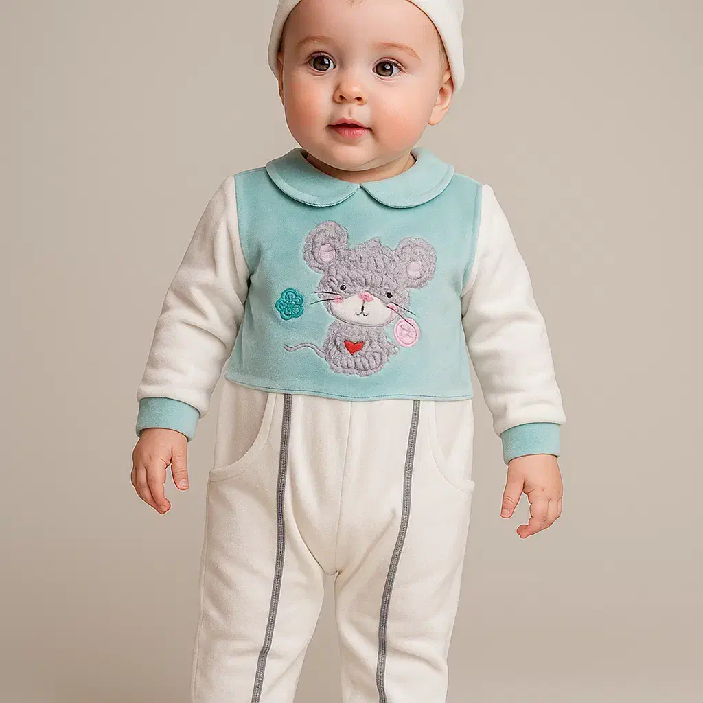 سرهمی و کلاه مخمل طرح خرس|کفش و لباس بچه|بروجرد, |دیوار