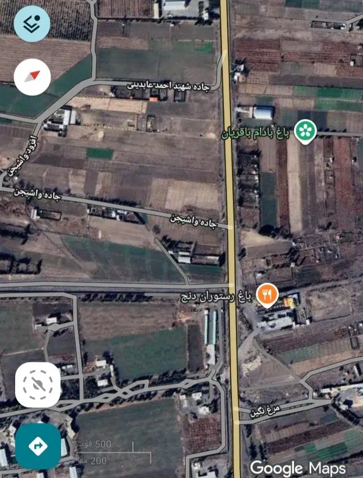 زمین /دو نبش بر جاده|فروش زمین و ملک کلنگی|قنوات, |دیوار