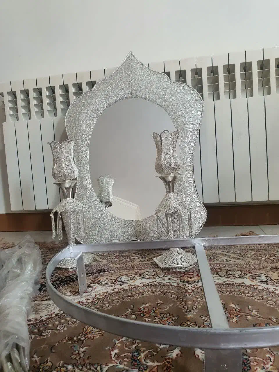 آینه و شمعدان|آینه|اصفهان, عسگریه|دیوار