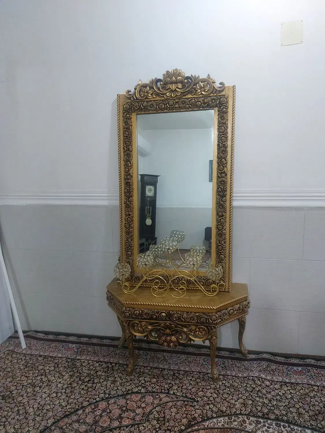 آیینه کنسول و جاکفشی|بوفه، ویترین، کنسول|دوگنبدان, |دیوار